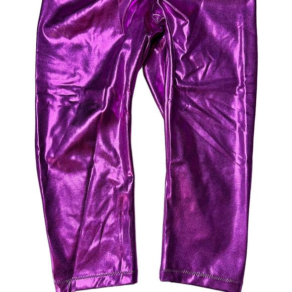 NWT Skims Metallic Swim V Waist Cropped Pants in Dragonfruit Women’s XS - Picture 4 of 6